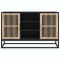 vidaXL Komoda čierna 105x30x65 cm kompozitné drevo