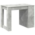 vidaXL Stolík so zásuvkou a policou betónovo sivé 102x62x77,5 cm