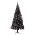 vidaXL Vianočný stromček Čierna 210 cm PVC