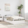 vidaXL Posteľový rám s úložným priestorom Biely 90 x 200 cm