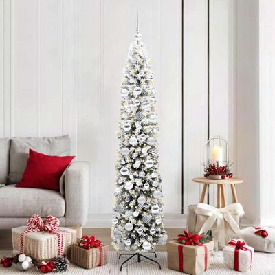 vidaXL Umelý vianočný stromček Zelená 180 cm PVC, oceľ a plast