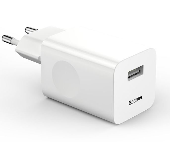 Baseus rýchlonabíjačka do siete 1xUSB Quick Charge 3.0 24W biela