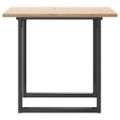 vidaXL Jedálenský stolík v tvare O 80x80x75,5 cm borovica a oceľ