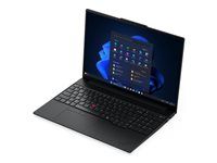 Prevedenie závesu 180 stupňov - AMD Ryzen 5 - 230 / až 4.9 GHz - Win 11 Pro - Radeon 760M - 16 GB RAM - 512 GB SSD TCG Opal Encryption 2, NVMe - 16" IPS 1920 x 1200 - Wi-Fi 6E, Bluetooth - čierna - kbd: česká/slovenská - s 3 roky Lenovo Onsite Support