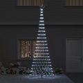 vidaXL LED vianočný stromček s 455 LED-i Studená biela 399 cm Kov