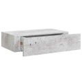 vidaXL Nástenná zásuvková polica betónovosivá 40x23,5x10 cm MDF