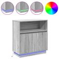 vidaXL LED komoda Sivý Sonoma 71 x 34,5 x 75 cm Kompozitné drevo