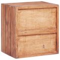 vidaXL Nočný stolík s 3 zásuvkami 35x25x35 cm, mahagónový masív