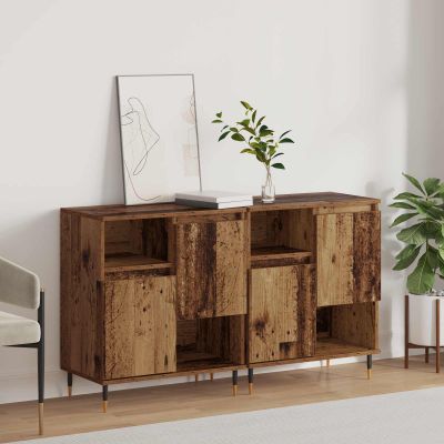 vidaXL Komody 2 pcs Staré drevo