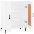 vidaXL Komoda biela 69,5x34x90 cm kompozitné drevo