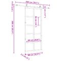vidaXL Posuvné dvere 80 x 208 cm Borovicový masív Prírodná