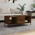 vidaXL Konferenčný stolík hnedý dub 102x50x40 cm kompozitné drevo