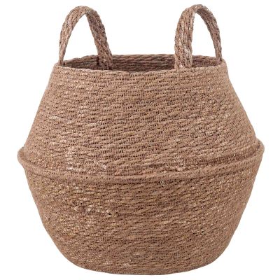vidaXL Kvetináč s uchami Prírodná Ø 32 x 32 cm 100% Morská tráva