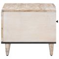 vidaXL Konferenčný stolík Biela 80 x 50 x 40 cm Masívne mango drevo