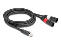 Adaptérový kábel RJ45 samec na 2 x XLR 3 kolíky