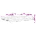 vidaXL Penový matrac biely 140x210 cm tvrdosť H2 H3