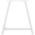 vidaXL Nohy k jedálenskému stolu v tvare A, 2 ks, biele, 70 x (72-73) cm, oceľové