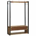 vidaXL Vešiak na oblečenie Hnedá 110 x 40 x 179 cm Mangový masív