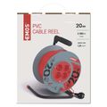 Predlžovací kábel EMOS P19420 na bubne 20 m / 4 zásuvky / červený / PVC / 230 V / 1 mm2