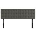 vidaXL Čelá postele 2 ks tmavosivé 72x5x78/88 cm zamat