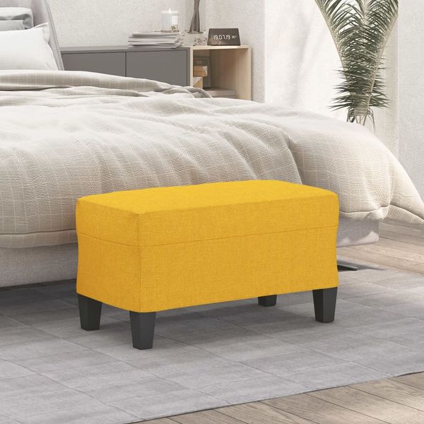 vidaXL Lavička bledožltá 70x35x41 cm látka