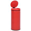 vidaXL Automatický odpadkový kôš, senzor 80 l, uhlíková oceľ, červený