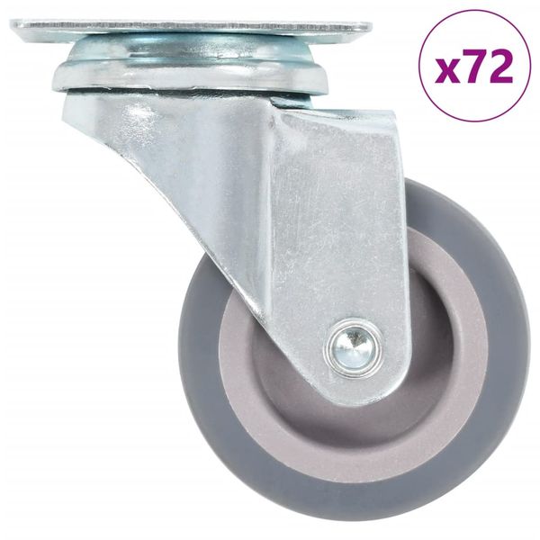 vidaXL Otočné kolieska 72 ks, 50 mm