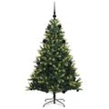 vidaXL Umelý vianočný stromček s kĺbmi 150 LED Zelená 150 cm PVC a PE