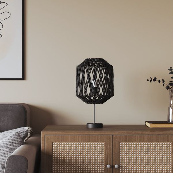 vidaXL Tienidlo na lampu čierne Ø23x28 cm železo a papier