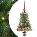 vidaXL Vianočný stromček s 150 LED-i so stojanom Zelená 65 cm PE
