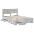 vidaXL Rám postele Betónová šedá 140 x 190 cm Kompozitné drevo