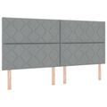 vidaXL Posteľ boxspring s matracom Svetlosivá 200 x 200 cm Látka