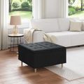 vidaXL Ottoman s Úložným Priestorom Čierny 80 x 80 x 45 cm látka