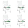 vidaXL Podložky na záhradné stoličky 4 ks farebné 40x40x3 cm látka