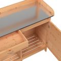 vidaXL Stôl na presádzanie so skrinkou hnedý 110,5x45x124,5 cm jedľa