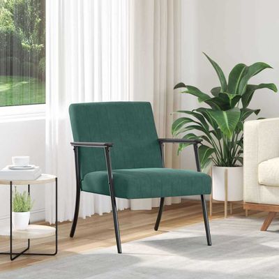vidaXL kreslo Tmavozelená 59 x 75 x 78 cm Zamat
