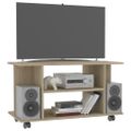 vidaXL TV skrinka s kolieskami farba dubu sonoma 80x40x45 cm