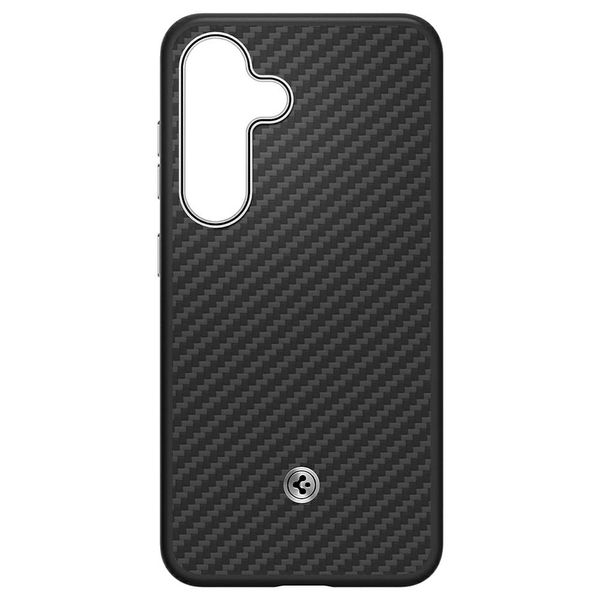Puzdro Samsung Enzo Aramid pre Samsung Galaxy S25+ Čierna-Strieborná