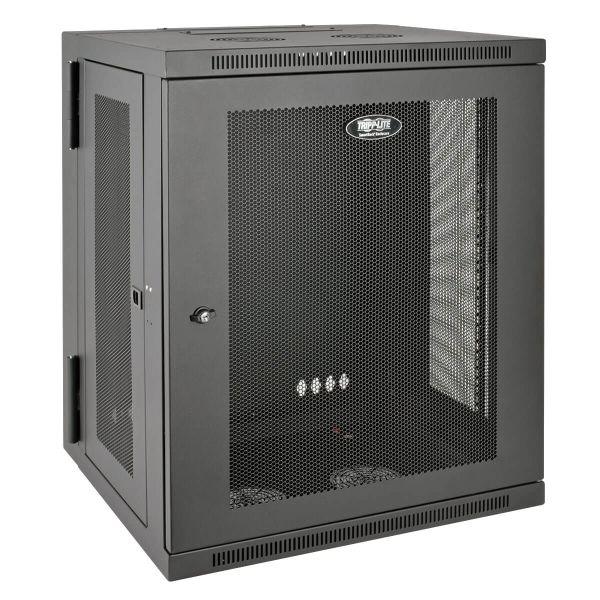 Skriňa SmartRack 15U, Š = 600mm, Hl = 550mm, hĺbka pre prepínače, montáž na stenu
