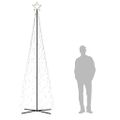 vidaXL Vianočný stromček kužeľ teplý biely 500 LED 100x300 cm