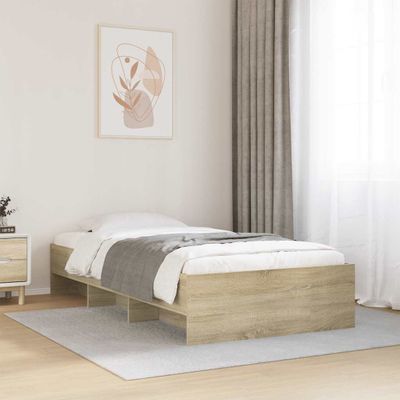 vidaXL Posteľný rám bez matraca dub sonoma 75x190 cm kompozitné drevo