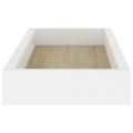 vidaXL Terasové nástenné police 4 ks dubové a biele 40x15x4 cm MDF
