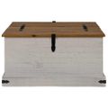 vidaXL Úložná komoda HALDEN Biela 91x91x47 cm Borovicový masív