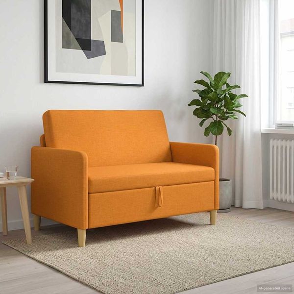vidaXL Sofa s úložným priestorom Tmavá žltá 122 x 78 x 87 cm Polyester