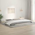 vidaXL Posteľný rám biely 200x200 cm masívna borovica