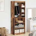 vidaXL Šatná skriňa Staré drevo 77 x 48 x 102 cm Kompozitné drevo