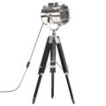 vidaXL Lampa na statíve čierna 69 cm mangovníkový masív