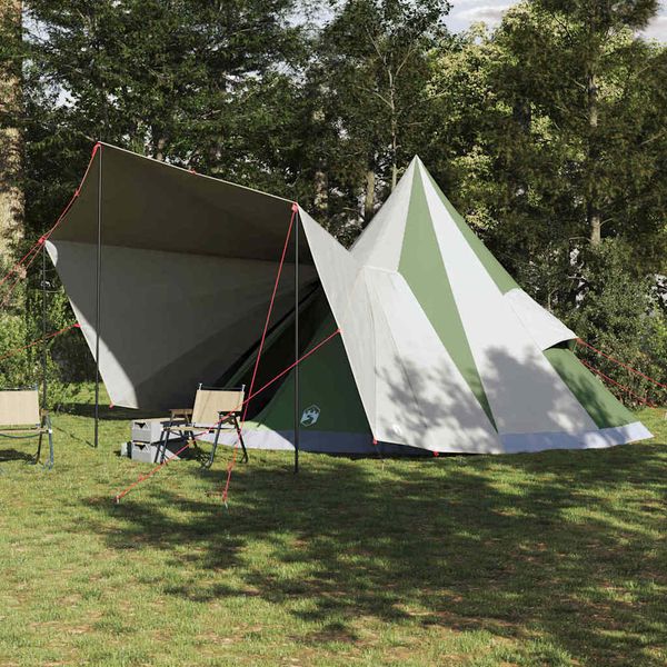 vidaXL Tipi stan so strechou Zelená 510 x 690 x 330 cm taft