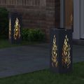 vidaXL Solárne LED svetlo na chodník 2 ks Teplá biela 18 x 18 x 50 cm