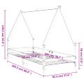 vidaXL Rám detskej postele 90x200 cm masívna borovica